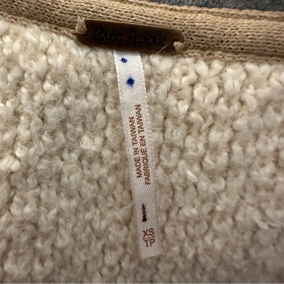 Free People Steffie V-Neck Varsity Stripe Oversized Pullover Sweater Size XS - Picture 12 of 14